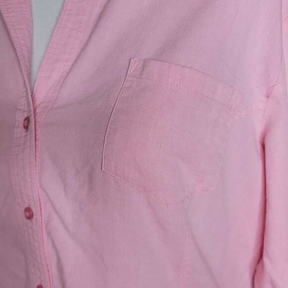 Riders by Lee Roll Sleeve Button Down Collar Shirt Pink Size XL - Picture 8 of 14